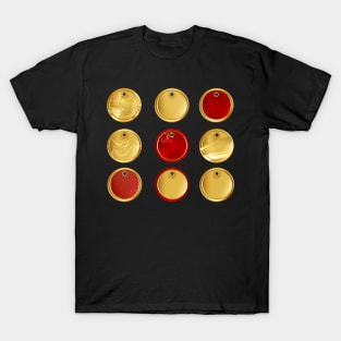 Round labels ( Gold round coins ) T-Shirt